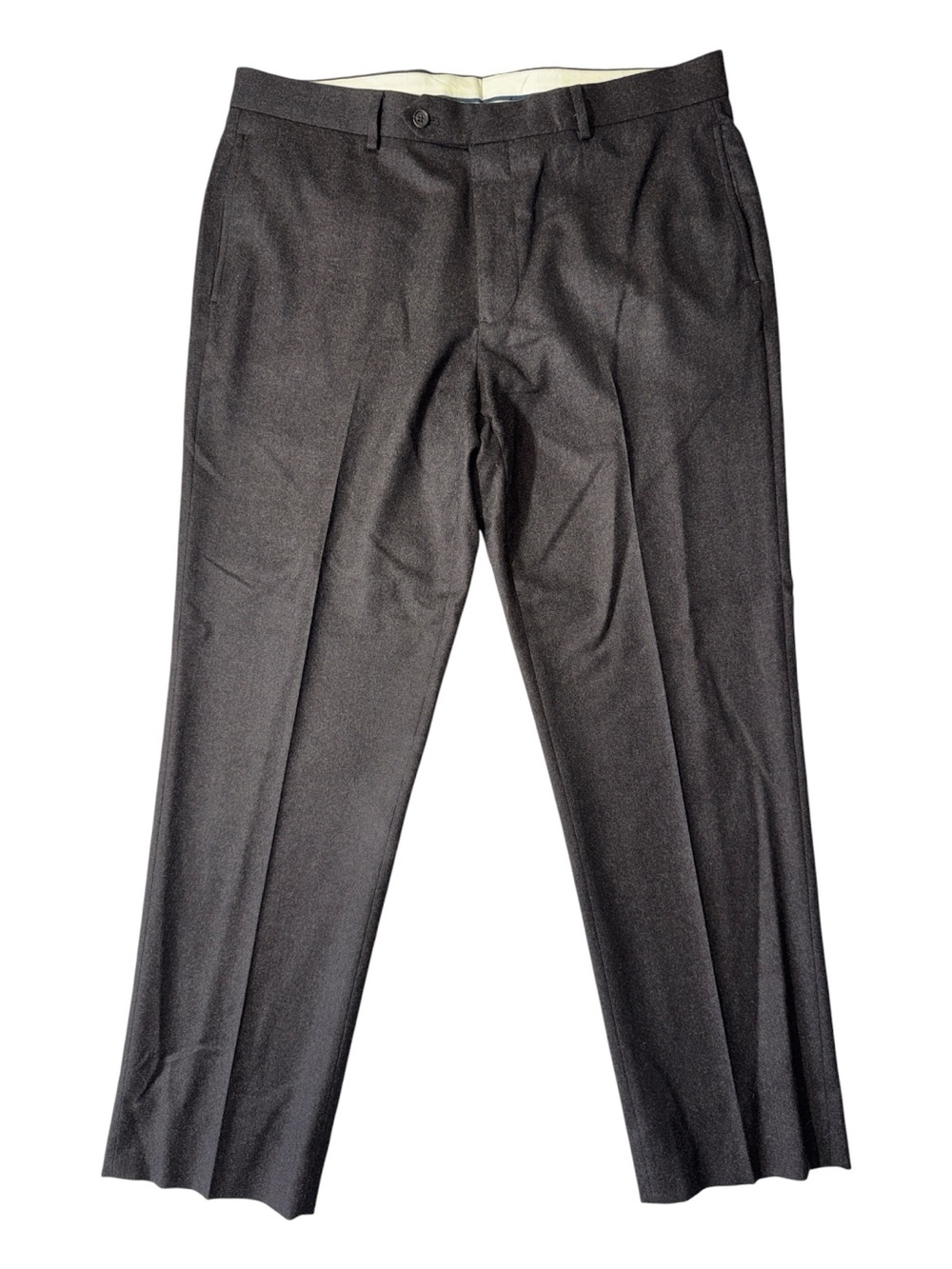 Brooks Brothers mens 38x30 brown 100% wool Vitale Barberis Canonico dress pants